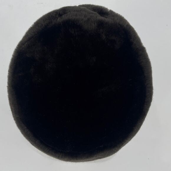 Vtg 60s Faux Fur Turban Womens Hat Gold Stud Jackie O Mad Men Retro Glam Brown - Picture 6 of 7